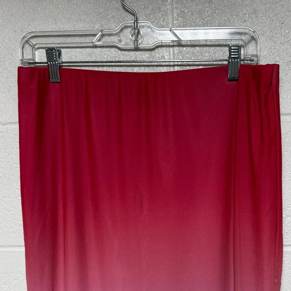 AFRM Women’s Pink Ombré Midi Skirt Sz L